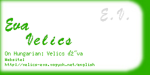eva velics business card